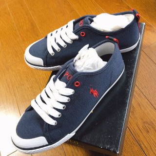 ポロラルフローレン(POLO RALPH LAUREN)のPOLO ralph lauren スニーカー　ネイビー　23.5(スニーカー)