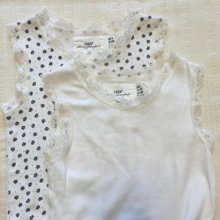 エイチアンドエム(H&M)のノースリーブ肌着2枚セット size74(ロンパース)