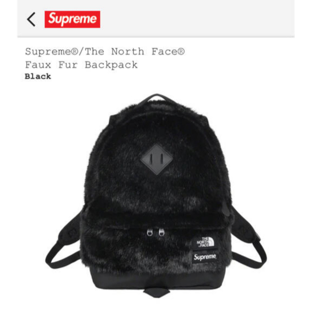 Supreme/The North Face Faux Fur Backpackメンズ