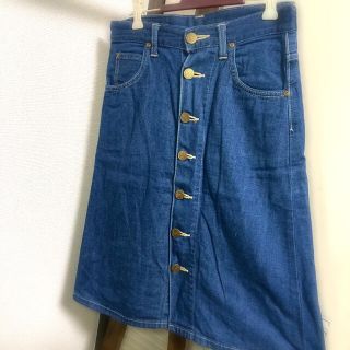 リー(Lee)の【値下げ】Lee フロントボタンハイライズデニムスカート(ひざ丈スカート)