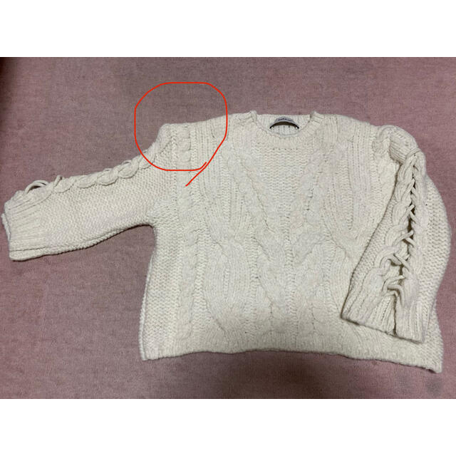 ZARA(ザラ)のZARA レースアップケーブルニット レディースのトップス(ニット/セーター)の商品写真