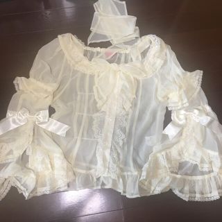 ベイビーザスターズシャインブライト(BABY,THE STARS SHINE BRIGHT)のBABY シフォンプリンセスドレスブラウス 姫袖 ロリィタ(シャツ/ブラウス(長袖/七分))