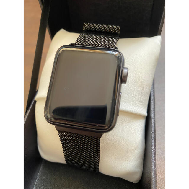 【お試し価格！】 [Apple - Watch Apple Watch] スペースグレー 38mm series3 腕時計(デジタル)