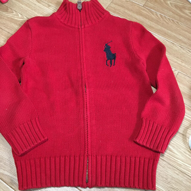 POLO RALPH LAUREN(ポロラルフローレン)のラルフローレン セーター カーディガンニット　ビックポニー　6 キッズ/ベビー/マタニティのキッズ服男の子用(90cm~)(ジャケット/上着)の商品写真