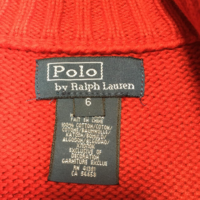 POLO RALPH LAUREN(ポロラルフローレン)のラルフローレン セーター カーディガンニット　ビックポニー　6 キッズ/ベビー/マタニティのキッズ服男の子用(90cm~)(ジャケット/上着)の商品写真