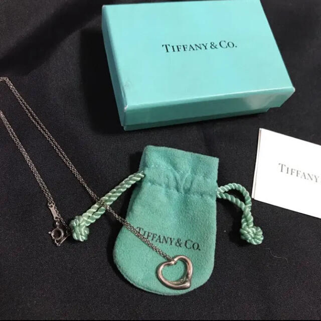 しました Tiffany Co オープンハートネックレス 保存袋選択可 & Ⓜグ