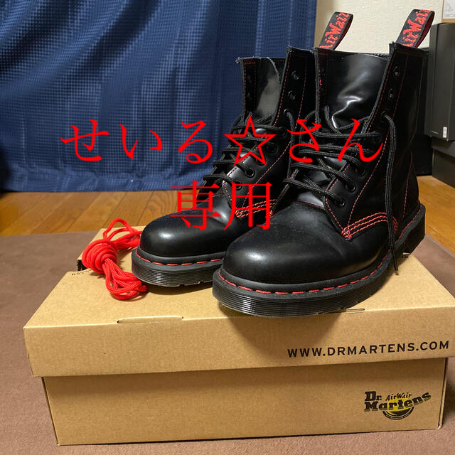 ドクターマーチン 8ホール レッドステッチ UK6(25cm) 【即出荷】 www