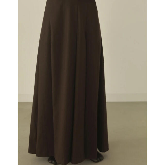 louren / pleats flare long skirt