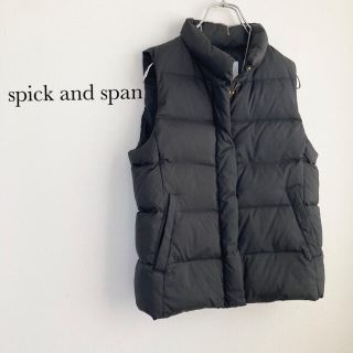 スピックアンドスパン(Spick & Span)の美品★スピックアンドスパン★ダウンベスト ブラック(ダウンベスト)