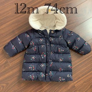 プチバトー(PETIT BATEAU)のプチバトー　ダウン　中綿コート　12m 74cm(ジャケット/コート)