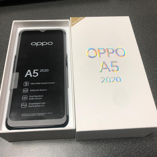 OPPO A5 2020 グリーンスマートフォン本体