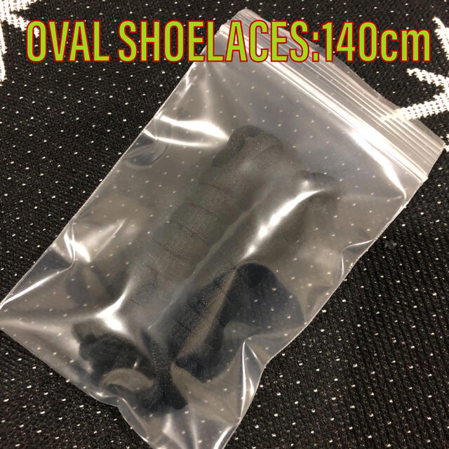 【140cm】OVAL SHOELACES  BLACK メンズの靴/シューズ(スニーカー)の商品写真