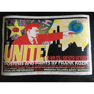 値下げしました KOZIK「Unite!」1997年 シルクスクリーン ポスター-