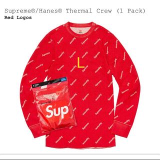 シュプリーム(Supreme)のSupreme Hanes Thermal Crew Red L (Tシャツ/カットソー(七分/長袖))