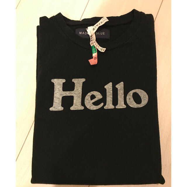 レディースマディソンブルー　Hello Tシャツ ハロー　黒