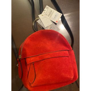 ザラ(ZARA)の新品　ZARA スエード　リュックサック　red(リュック/バックパック)