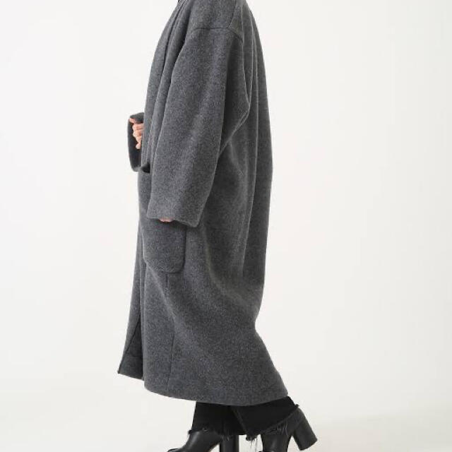 ATON FLEECE ROBE COAT GRAY レディースのジャケット/アウター(ロングコート)の商品写真