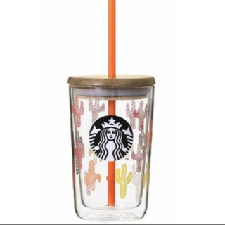 スターバックスコーヒー(Starbucks Coffee)の今年限定最終売り切り価格‼︎スターバックスカクタス耐熱ダブルウォールグラス(グラス/カップ)