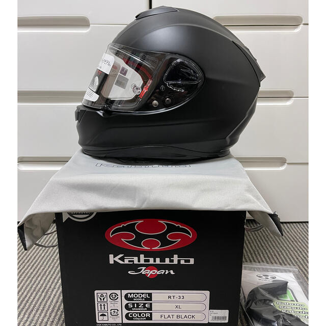 OGK(オージーケー)のOGK kabuto RT-33 (flat black) サイズ:XL 自動車/バイクのバイク(ヘルメット/シールド)の商品写真