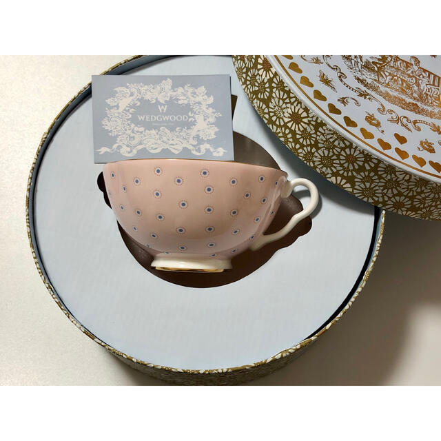 新品未使用♡WEDGWOOD/ウェッジウッド♡ポルカドット ティーカップ 2客インテリア/住まい/日用品