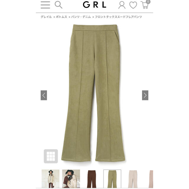 GRL(グレイル)のGRL スエード生地　パンツ レディースのパンツ(カジュアルパンツ)の商品写真