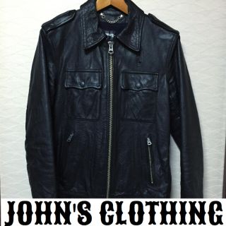 ジョンズクロージング(JOHN'S CLOTHING)の【早い者勝ち】JOHN'Sレザージャケット ブラック(レザージャケット)