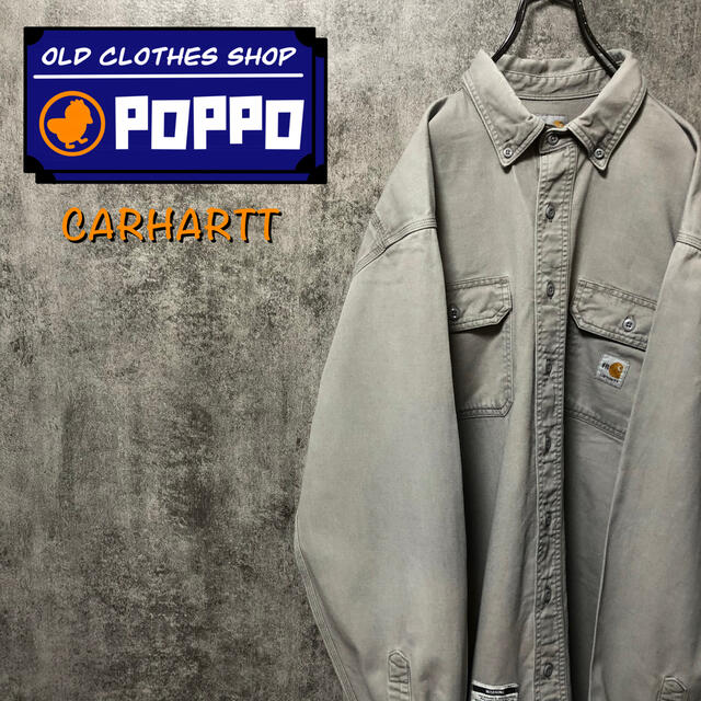 carhartt(カーハート)の【99様専用】カーハート☆ロゴタグ入りダブルポケットビッグワークシャツ メンズのトップス(シャツ)の商品写真