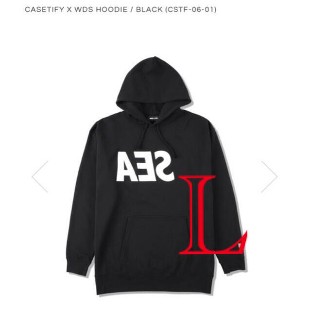 CASETIFY X WDS HOODIE﻿ / BLACK  Lメンズ