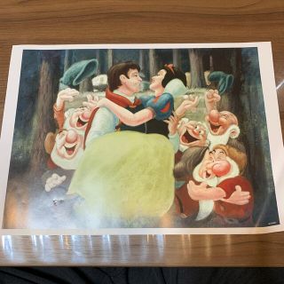 ディズニー(Disney)の非売品 レトロ 白雪姫のポスター アートコレクション(絵画/タペストリー)