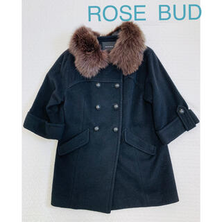 ローズバッド(ROSE BUD)のROSE BUD  コート　ブラック(ロングコート)