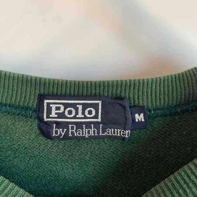 Ralph Lauren(ラルフローレン)の90s  ラルフローレン スウェットトレーナー 刺繍ワンポイント 緑 グリーン メンズのトップス(スウェット)の商品写真