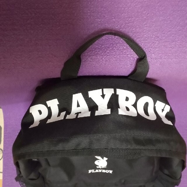 PLAYBOY(プレイボーイ)のプレイボーイリュックサック黒 メンズのバッグ(バッグパック/リュック)の商品写真