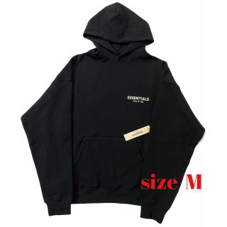 フィアオブゴッド(FEAR OF GOD)の新品　正規品　FOG ESSENTIALS パーカー black M サイズ(パーカー)