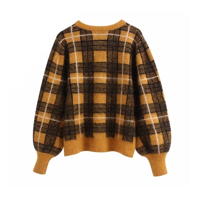 ZARA - ❄️冬新作☃️3098◇チェック柄 ニット セーターの通販 ZARA - ❄️冬新作☃️3098◇チェック柄 ニット セーターの通販