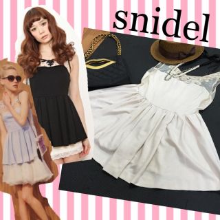 スナイデル(SNIDEL)のsnidel チュール切替チュニック(チュニック)