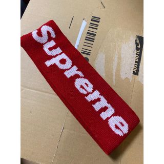 シュプリーム(Supreme)のsupreme18FW headband newera ヘアバンド赤(その他)