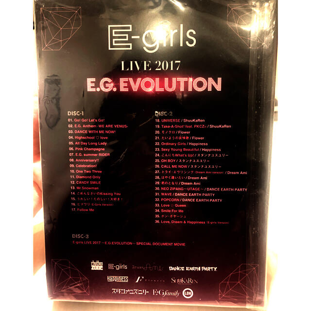 E-girls(イーガールズ)のE-girls  LIVE 2017 E.G.EVOLUTION 初回盤3DVD エンタメ/ホビーのDVD/ブルーレイ(ミュージック)の商品写真