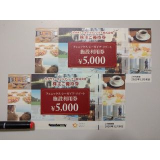 セガサミー 株主優待券 シーガイア 5000円 2枚(その他)