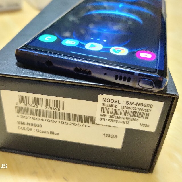SAMSUNG Galaxy Note9 SM-N9600 オーシャンブルー 2