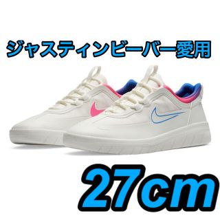 ナイキ(NIKE)の27 ジャスティン ビーバー 着用 ナイジャフリー2 ホワイト ブルー(スニーカー)