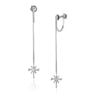 スタージュエリー(STAR JEWELRY)の⭐CROSSING STAR LONG EARRINGS💎製品証明書付き⭐(イヤリング)