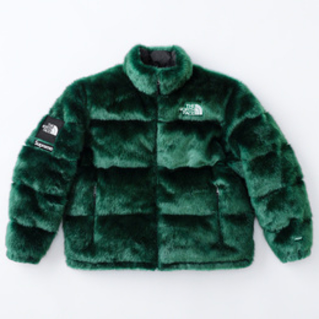 Supreme - supreme north Faux Fur Nuptse Jacket M 緑の通販 by たもs ...