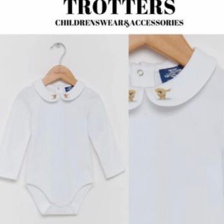 プチバトー(PETIT BATEAU)の新品　TROTTERS ロンパース ☆ライオンさん刺繍(ロンパース)