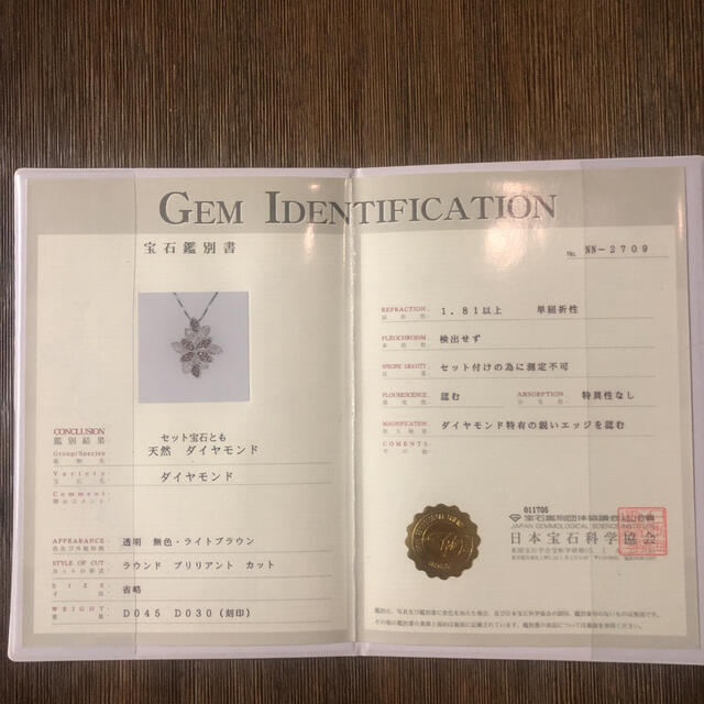 数量は多 FOND 18Kダイヤ ネックレス 未使用品 鑑別書付き ネックレス