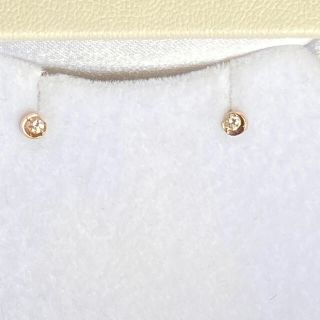 スタージュエリー(STAR JEWELRY)のスタージュエリー　k18 PG ピアス　ムーンセッティング(ピアス)