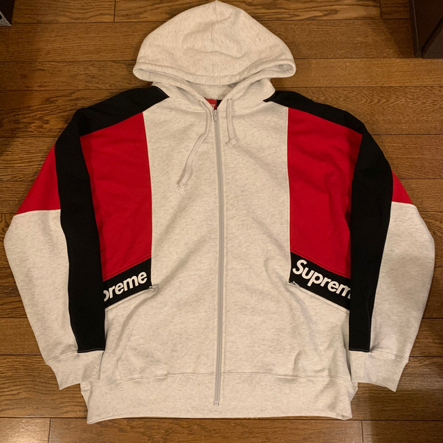 大きな取引 Supreme Color blocked zip up hooded