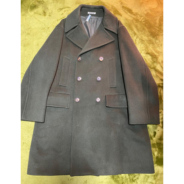 AURALEE BEAVER MELTON P-COAT olive メンズのジャケット/アウター(ピーコート)の商品写真