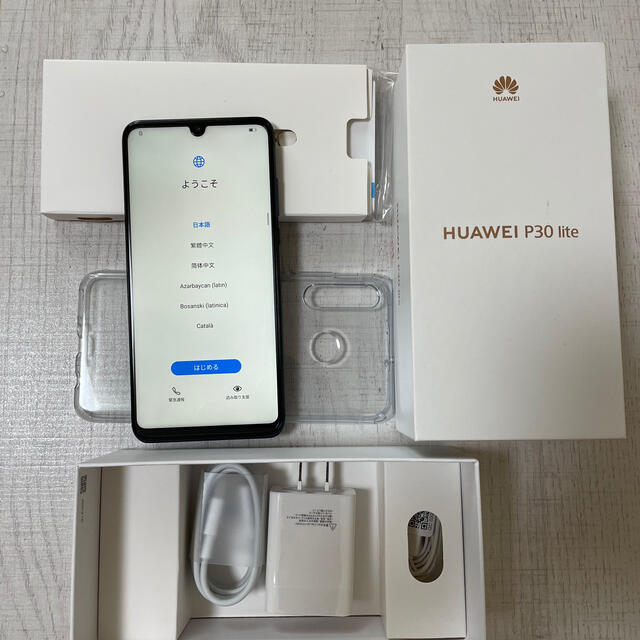 Huawei P30lite ミッドナイトブラックケースおまけ付き スマホ/家電/カメラのスマートフォン/携帯電話(スマートフォン本体)の商品写真