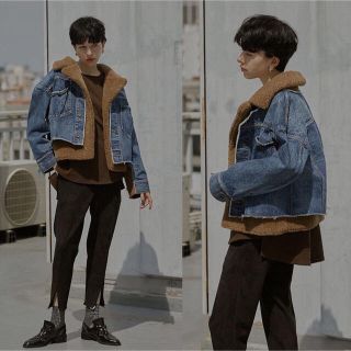 アメリヴィンテージ(Ameri VINTAGE)のamerivintage MOUTON LAYERED  DENIMJACKET(Gジャン/デニムジャケット)