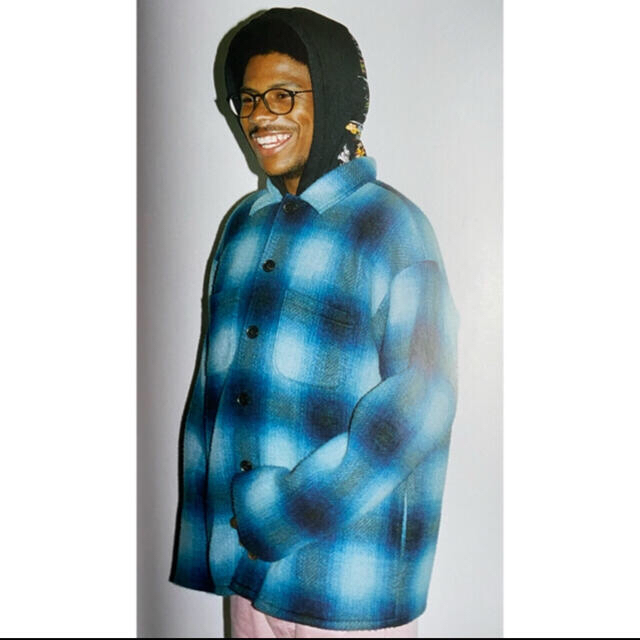 Supreme Shadow Plaid Flannel Shirt 青M 新品-